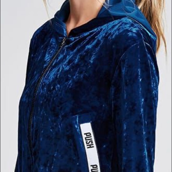 Forever 21 Active Crushed Velvet Hoodie - Picture 2 of 5